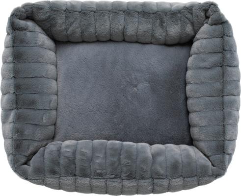 Show full view: Petmate Lavender Infused Plush Cuddler Bolster Dog Bed, Navy, Medium: 20 x 16-in slide 2 of 4