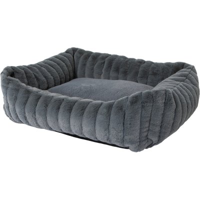 Petmate Petmate Lavender Infused Plush Cuddler Bolster Dog Bed, Navy, Medium: 20 x 16-in