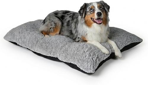 Show full view: Petmate Sherpa Pillow Dog Bed, Gray/Cream, Large: 27 x 36-in slide 3 of 4