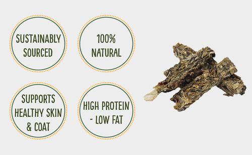 Show full view: Hungry Paws Premium Cod Skin Sticks Dog Chew Treats, 32-oz bag slide 4 of 6