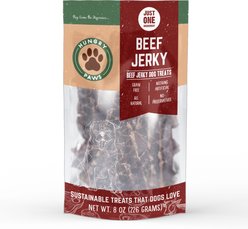 Hungry Paws Premium Whole Muscle USA Beef Jerky Sticks Dehydrated Dog Treats, 8-oz bag