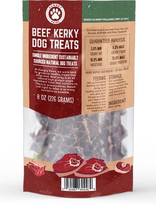 Show full view: Hungry Paws Premium Whole Muscle USA Beef Jerky Sticks Dehydrated Dog Treats, 8-oz bag slide 3 of 3