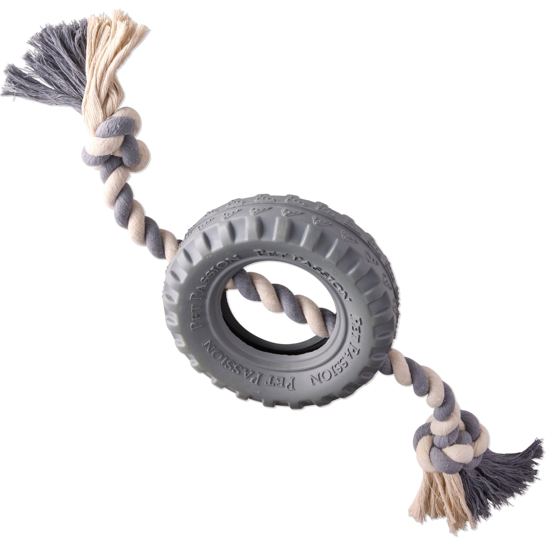 Pet Passion Tracker Tug Dog Toy, Gray, Large