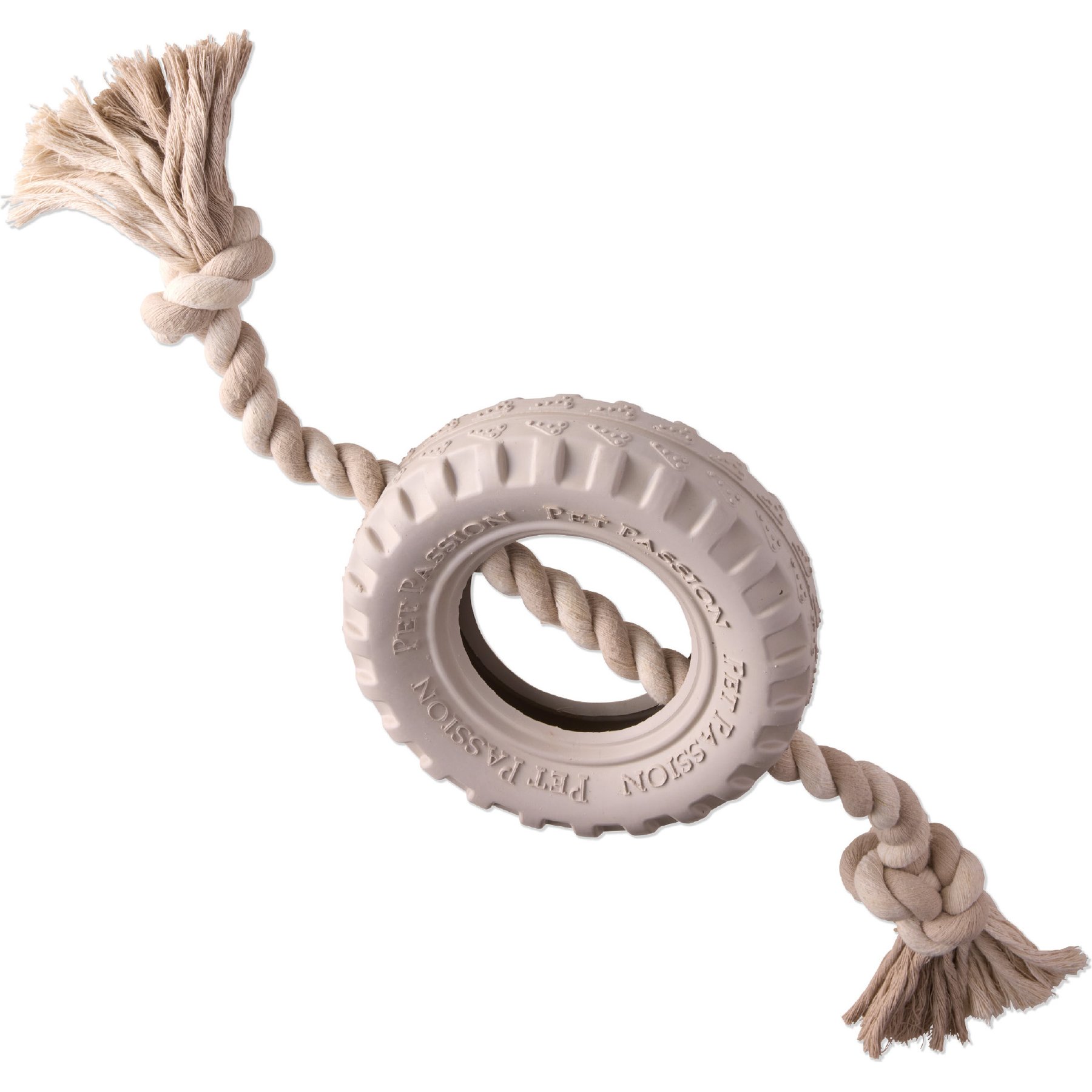 Pet Passion Tracker Tug Dog Toy, Almond Milk, Large