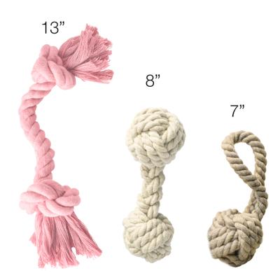 Show full view: Pet Passion Brady Braided Rope Tug Dog Toy, Pink Salt, 3 count slide 6 of 6