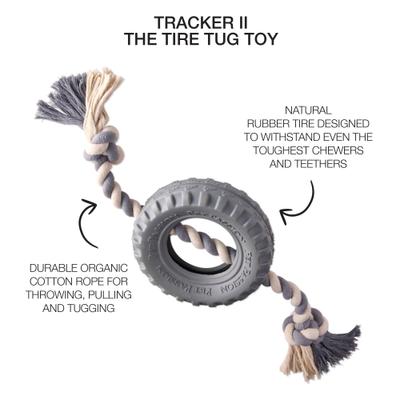 Show full view: Pet Passion Tracker Tug Dog Toy, Gray, Medium slide 2 of 7
