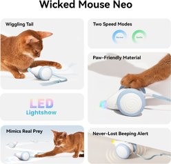 Cheerble Wicked Mouse Neo Automatic Running Cat Toy, Blue slide 2 of 9