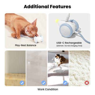 Show full view: Cheerble Wicked Mouse Neo Automatic Running Cat Toy, Blue slide 6 of 10