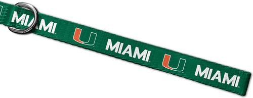Show full view: ShopInstaPets Miami Hurricanes Dog Leash, Green, 6-ft long, 1-in wide slide 3 of 3