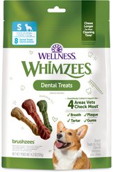 WHIMZEES by Wellness Brushzees Dental Chews Natural Grain-Free Dental Dog Treats, Small, 8 count