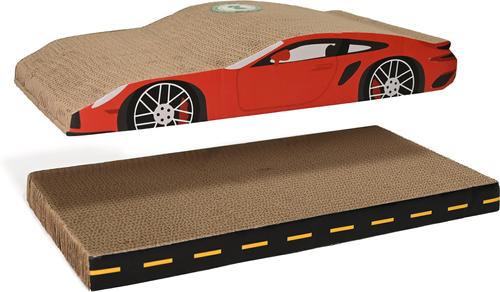 Show full view: Kensie Car 2-piece Cat Scratcher Set with Catnip, Red slide 3 of 6