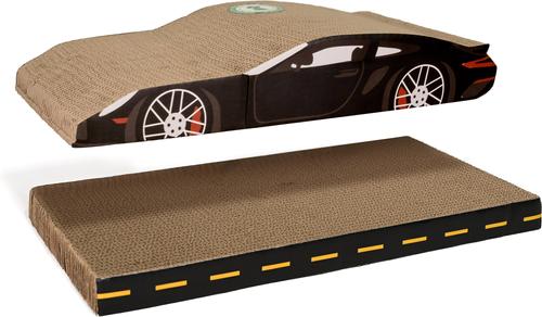 Show full view: Kensie Car 2-piece Cat Scratcher Set with Catnip, Black slide 3 of 6