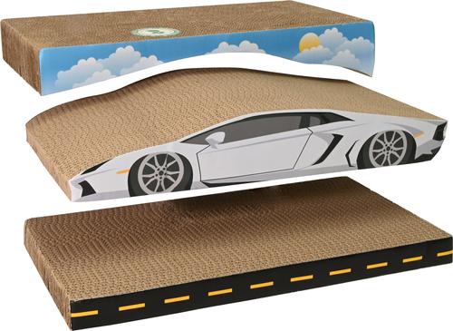 Show full view: Kensie Car 3-piece Cat Scratcher Set with Catnip, White slide 3 of 7