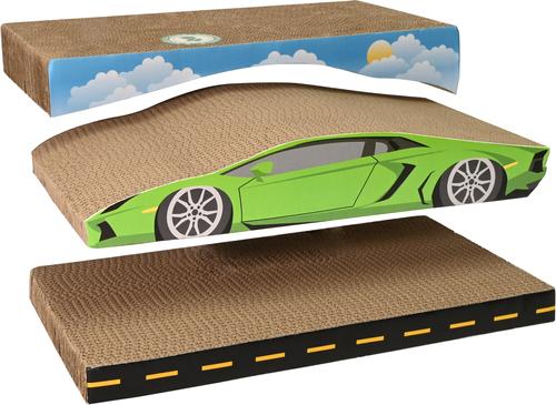 Show full view: Kensie Car 3-piece Cat Scratcher Set with Catnip, Green slide 3 of 7