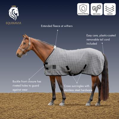 Show full view: Equinavia Luftig Waffle Horse Cooler, Black, 66-in slide 3 of 6