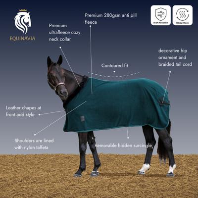 Show full view: Equinavia Koselig Fleece Horse Cooler, Cranberry Red, 76-in slide 3 of 9