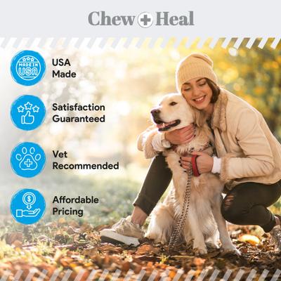 Show full view: Chew + Heal Advanced Dental Support Powder with 6 Active Ingredients Dental Supplement for Dogs, 4-oz jar slide 10 of 10