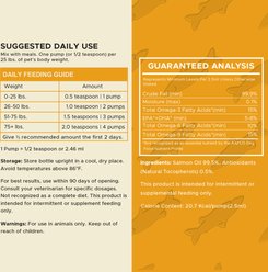 Chew + Heal Norwegian Salmon Oil Skin & Coat Supplement for Dogs & Cats, 64-fl oz bottle slide 2 of 8