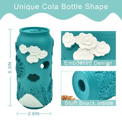 Show full view: Petopia Cola Can Tough Dog Chew toy, Large, Ice River Blue/White slide 2 of 10