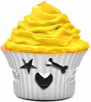 Show full view: Petopia Cupcakes Tough Dog Chew Toy, Medium, White/Yellow slide 2 of 10