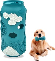 Petopia Cola Can Tough Dog Chew toy, Large, Ice River Blue/White