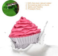 Petopia Cupcakes Tough Dog Chew Toy, Medium, White/Purple slide 2 of 9