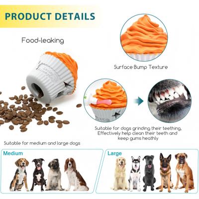 Show full view: Petopia Cupcakes Tough Dog Chew Toy, Medium, White/Orange slide 7 of 10