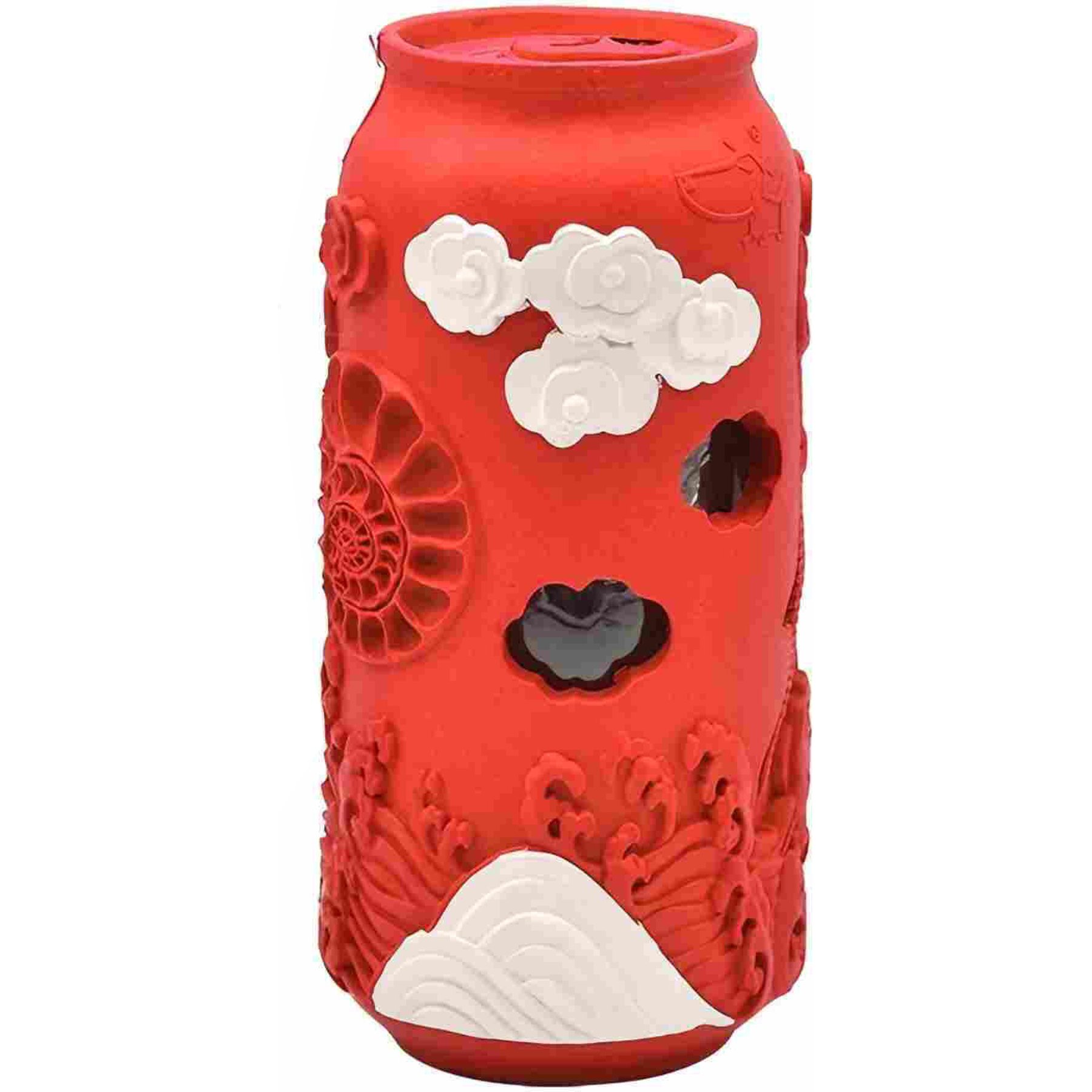 Petopia Coke Can Tough Pressed Sound Dog Toy, Large, Red/White