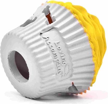 Show full view: Petopia Cupcakes Tough Dog Chew Toy, Medium, White/Yellow slide 3 of 10