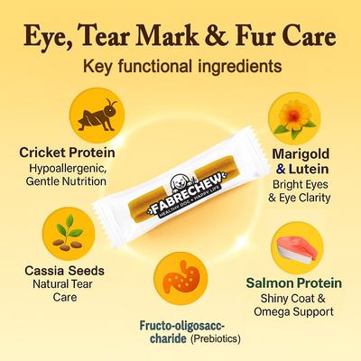 Show full view: Fabrechew Yellow Eye Care Chew Stick Supplement for Dogs, 14 count slide 4 of 7