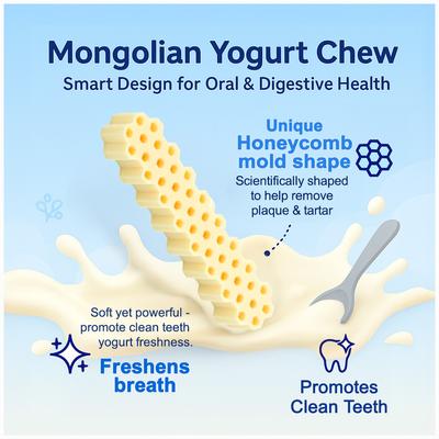 Show full view: Fabrechew Mongolian Yogurt Dental Chew Sticks for Dogs, 10 count slide 5 of 8