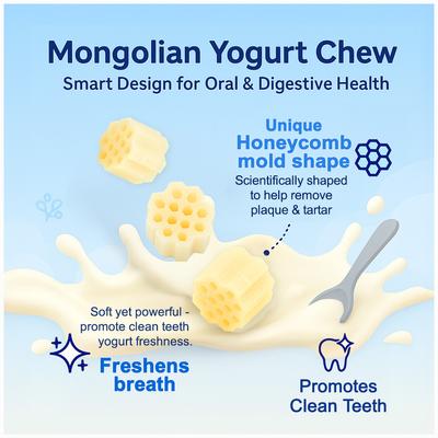 Show full view: Fabrechew Mongolian Yogurt Dental Chew Treats for Dogs, 200-g bag slide 5 of 9