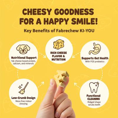 Show full view: Fabrechew Himalayan Yak Cheese Dental Chew Treats for Dogs, 200-g bag slide 5 of 8