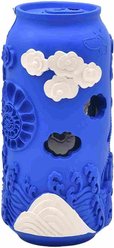 Petopia Coke Can Tough Pressed Sound Dog Toy, Large, Blue/White