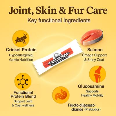 Show full view: Fabrechew Orange Joint Care Chew Stick Supplement for Dogs, 14 count slide 4 of 8