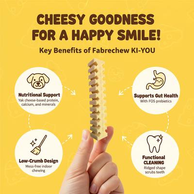 Show full view: Fabrechew Himalayan Yak Cheese Dental Chew Sticks for Dogs, 10 count slide 5 of 9