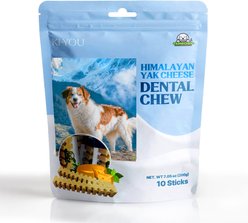 Fabrechew Himalayan Yak Cheese Dental Chew Sticks for Dogs, 10 count