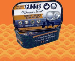 Gunnis Taste of Iceland Salmon & Cod Liver Recipe with Kelp Wet Dog Food Topper, 4.5-oz can, case of 12