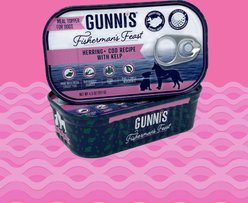 Gunnis Taste of Iceland Herring & Cod Recipe with Kelp Wet Dog Food Topper, 4.5-oz can, case of 12