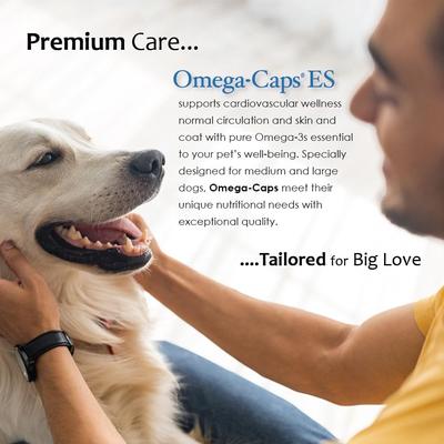 Show full view: Omega-Caps Extra Strength Skin Coat Joint Heart & Immune Health Softgel Capsules for Large Dogs, 60 count slide 5 of 12
