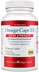 Omega-Caps Extra Strength Skin Coat Joint Heart & Immune Health Softgel Capsules for Large Dogs, 60 count