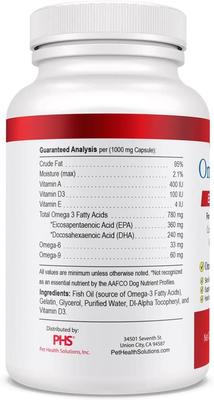 Show full view: Omega-Caps Extra Strength Skin Coat Joint Heart & Immune Health Softgel Capsules for Large Dogs, 60 count slide 3 of 12