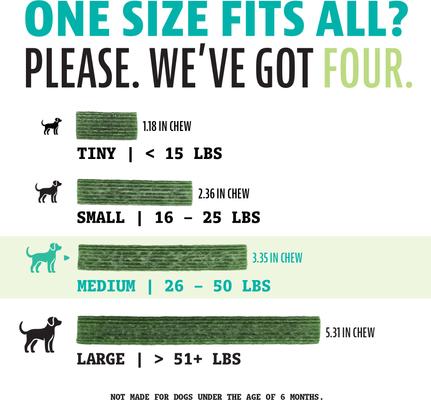 Show full view: Dinovite Dental Dog Chew Treats, Medium, 1 count slide 6 of 10