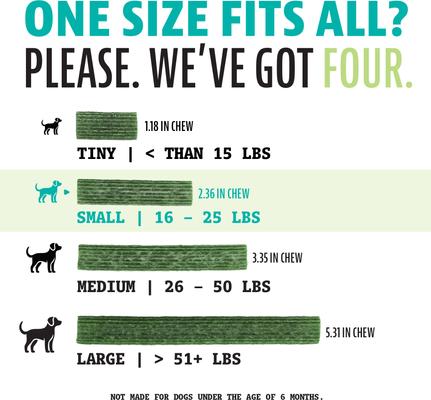 Show full view: Dinovite Dental Dog Chew Treats, Small, 1 count slide 6 of 10