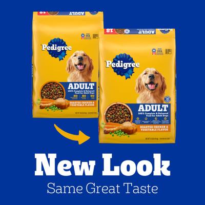 Show full view: Pedigree Complete Nutrition Roasted Chicken & Vegetable Flavor Dog Kibble Adult Dry Dog Food, 18-lb bag slide 3 of 13