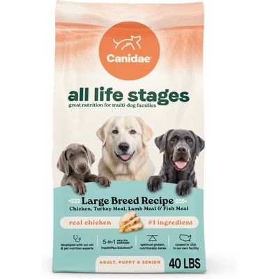 CANIDAE CANIDAE All Life Stages Large Breed Multi-Protein Recipe Dry Dog Food, 40-lb bag