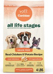 CANIDAE All Life Stages Grain-Free Real Chicken & Potato Recipe Dry Dog Food, 4-lb bag