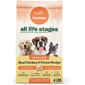 CANIDAE All Life Stages Grain-Free Real Chicken & Potato Recipe Dry Dog Food, 4-lb bag