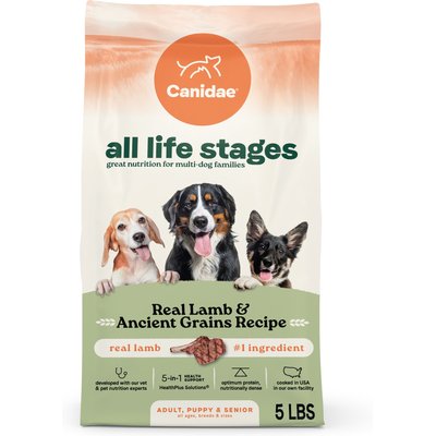CANIDAE CANIDAE All Life Stages Real Lamb & Ancient Grains Recipe Dry Dog Food, 5-lb bag