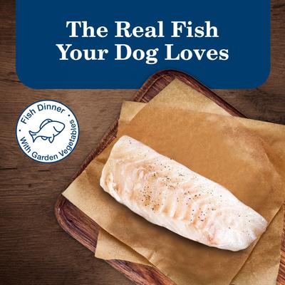 Show full view: Blue Buffalo Homestyle Recipe Fish & Sweet Potato Dinner with Garden Vegetables Canned Dog Food, 12.5-oz, case of 12 slide 5 of 12